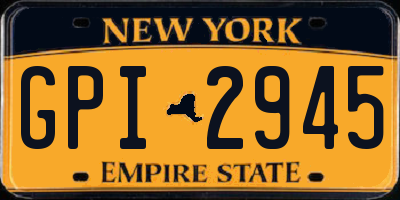NY license plate GPI2945