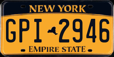 NY license plate GPI2946