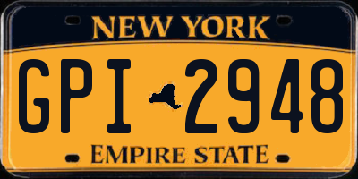 NY license plate GPI2948