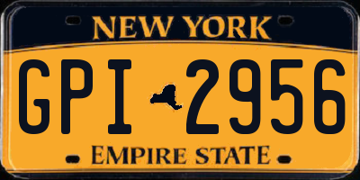 NY license plate GPI2956