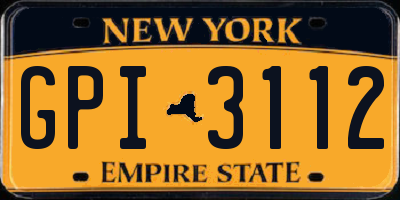 NY license plate GPI3112