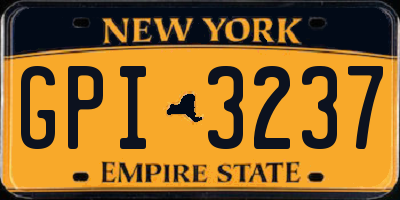 NY license plate GPI3237