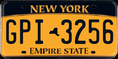NY license plate GPI3256