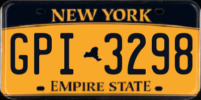 NY license plate GPI3298