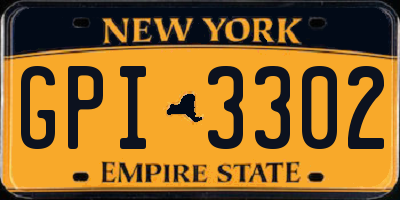 NY license plate GPI3302