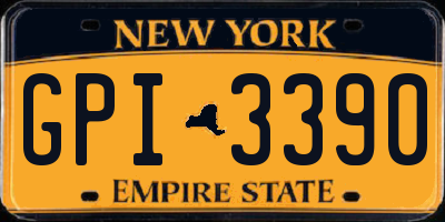 NY license plate GPI3390