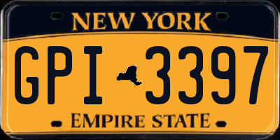 NY license plate GPI3397