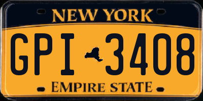 NY license plate GPI3408