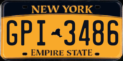 NY license plate GPI3486