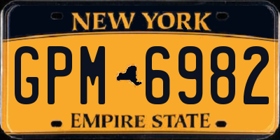 NY license plate GPM6982