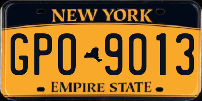 NY license plate GPO9013