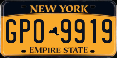 NY license plate GPO9919