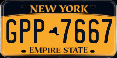 NY license plate GPP7667