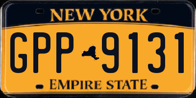 NY license plate GPP9131