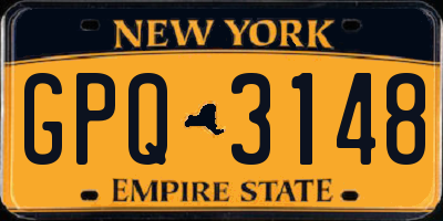 NY license plate GPQ3148