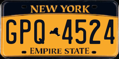 NY license plate GPQ4524