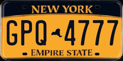 NY license plate GPQ4777
