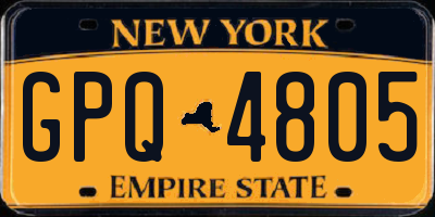NY license plate GPQ4805