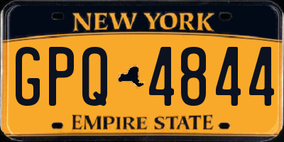 NY license plate GPQ4844