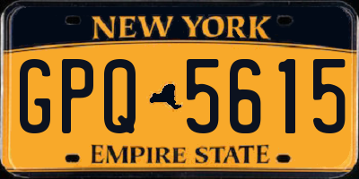 NY license plate GPQ5615