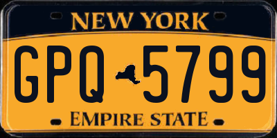 NY license plate GPQ5799