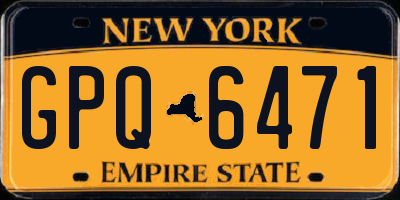 NY license plate GPQ6471