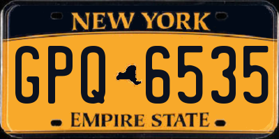 NY license plate GPQ6535