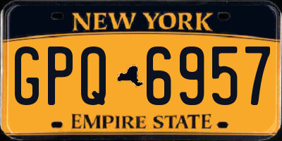 NY license plate GPQ6957