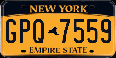 NY license plate GPQ7559