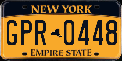 NY license plate GPR0448