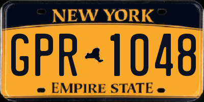 NY license plate GPR1048
