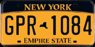 NY license plate GPR1084