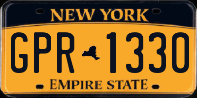 NY license plate GPR1330