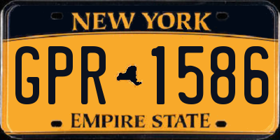 NY license plate GPR1586