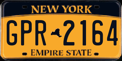 NY license plate GPR2164