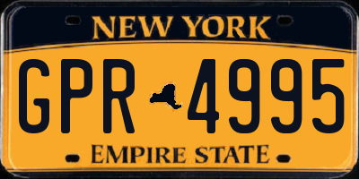 NY license plate GPR4995