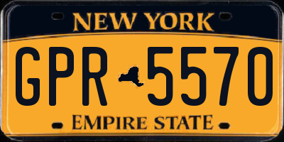 NY license plate GPR5570