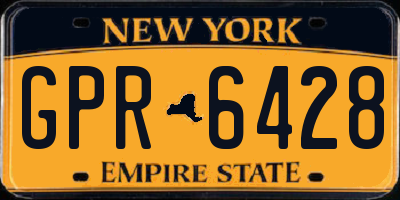 NY license plate GPR6428