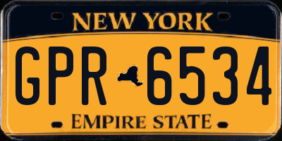 NY license plate GPR6534