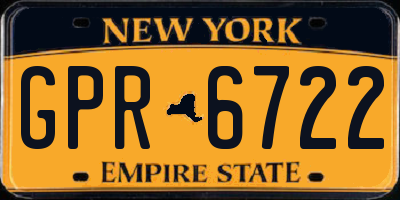 NY license plate GPR6722