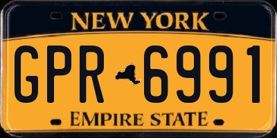 NY license plate GPR6991