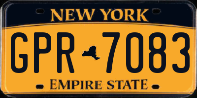 NY license plate GPR7083