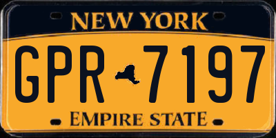 NY license plate GPR7197