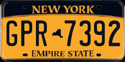 NY license plate GPR7392