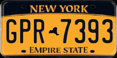 NY license plate GPR7393
