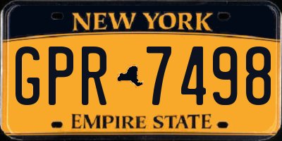 NY license plate GPR7498