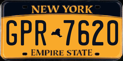 NY license plate GPR7620