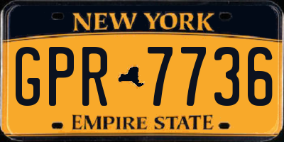 NY license plate GPR7736
