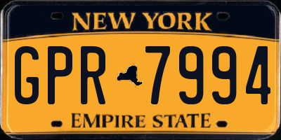NY license plate GPR7994