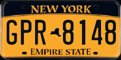 NY license plate GPR8148